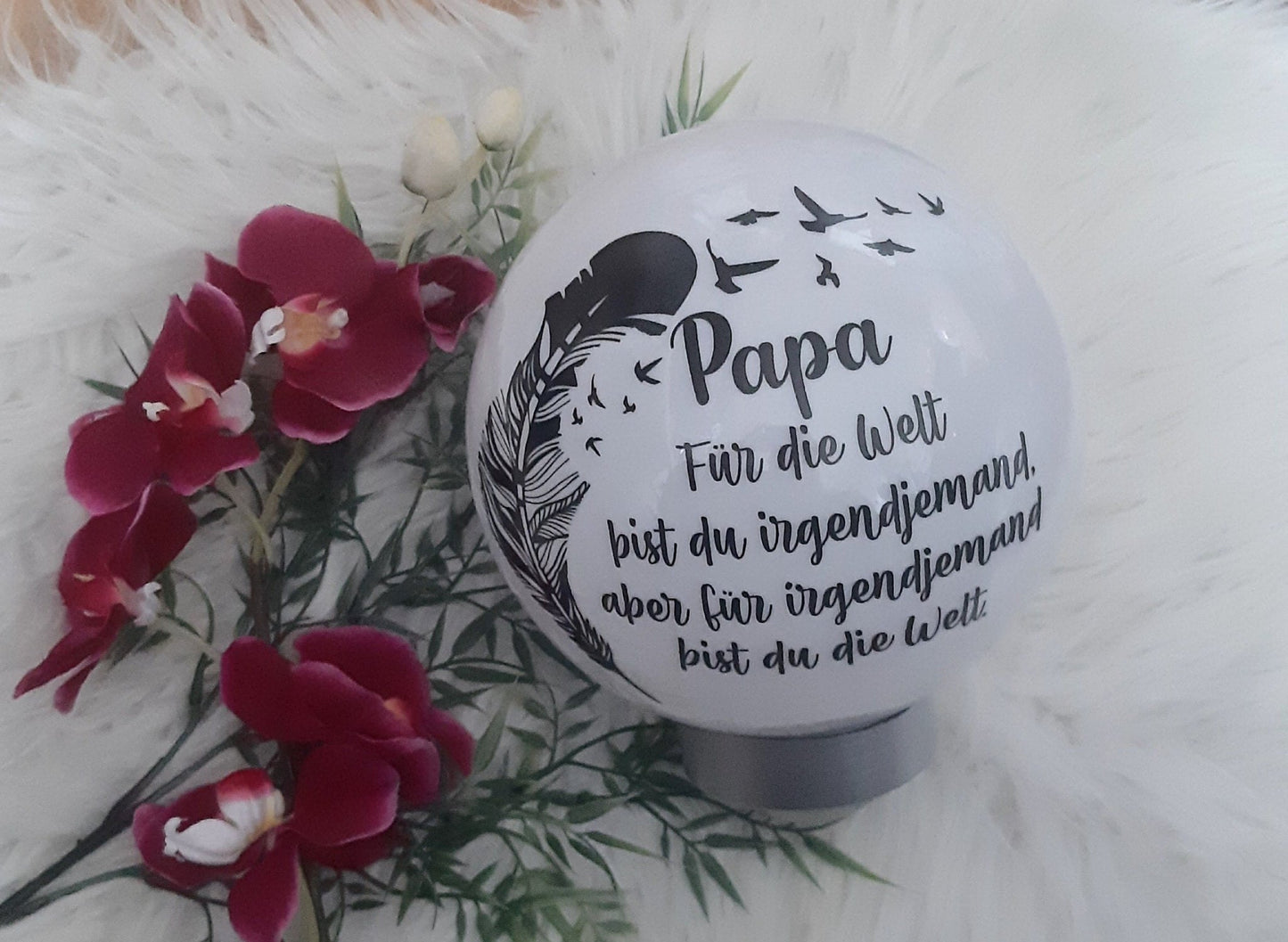 Solarkugel Papa Trauer