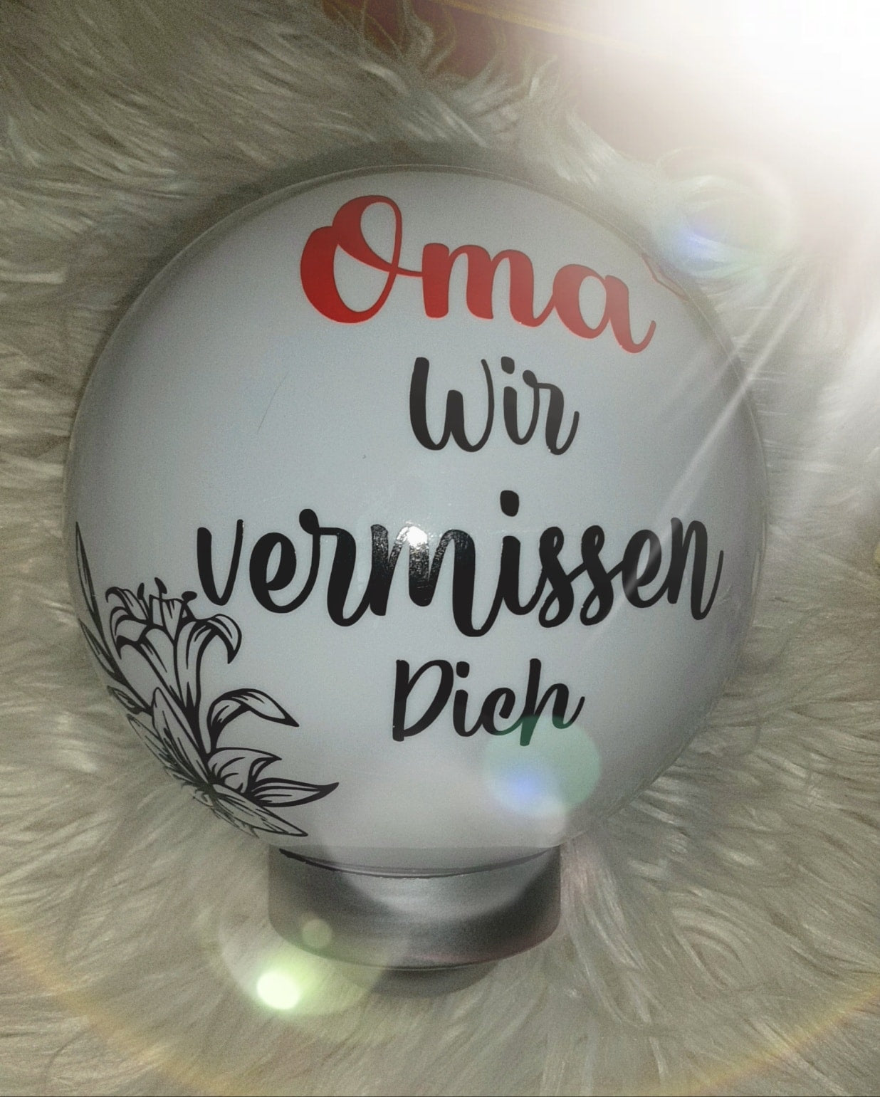 Solarkugel Oma wir vermissen dich