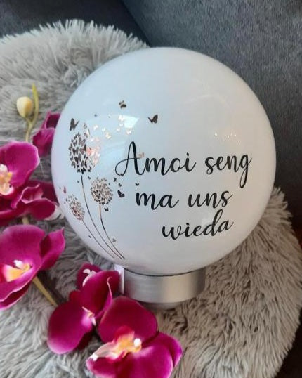 Solarkugel Amoi seng ma uns wieda
