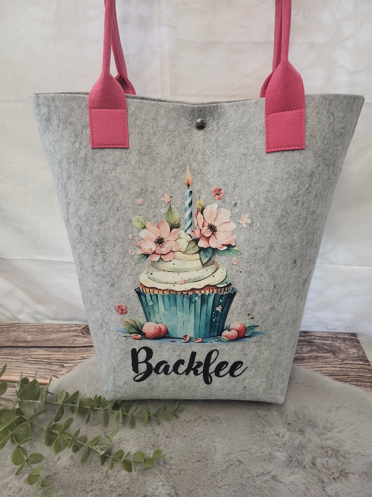 Stylischer Filz Shopper – robuste Filztasche mit Henkel | optional personalisiert | nachhaltige Einkaufstasche Damen