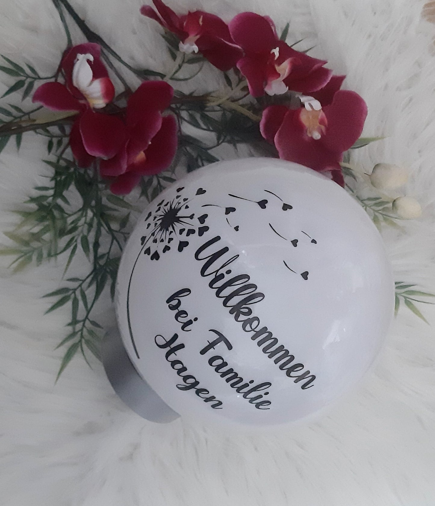 Solarkugel Willkommen Familienname