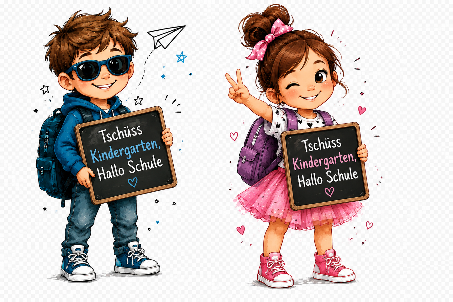 Tschüss Kindergarten Hallo Schule T-Shirt | Kindergartenabschluss & Schulstart