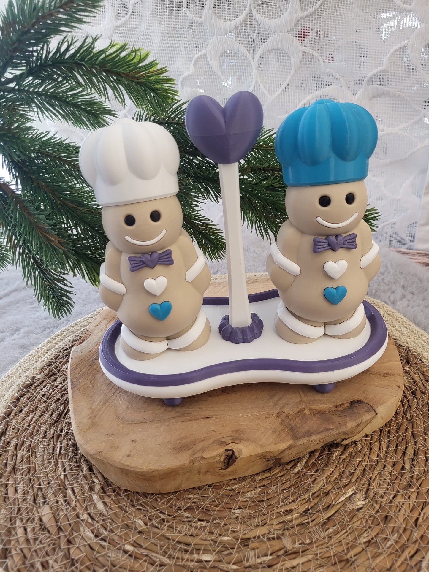 Zucker- & Zimtstreuer DUO aus 3D-Druck | PLA | Nachhaltige Küchendeko | Geschenkidee | Duo mit Deko-Tablett | Handgemacht