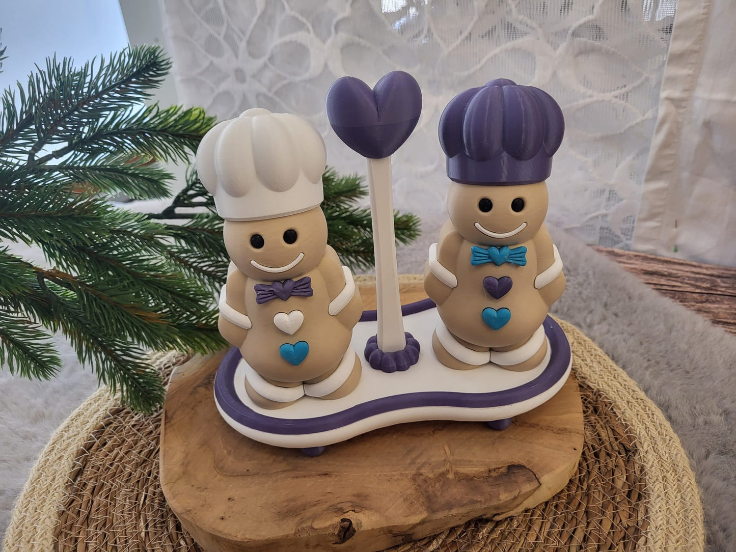 Zucker- & Zimtstreuer DUO aus 3D-Druck | PLA | Nachhaltige Küchendeko | Geschenkidee | Duo mit Deko-Tablett | Handgemacht