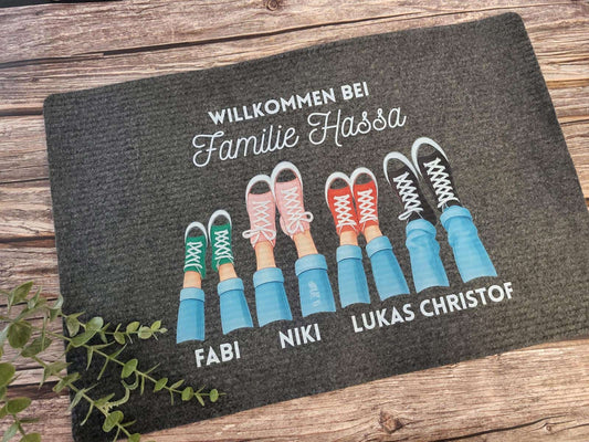 Personalisierte Türmatte mit Wunschtext – bedruckt & individuell gestaltet