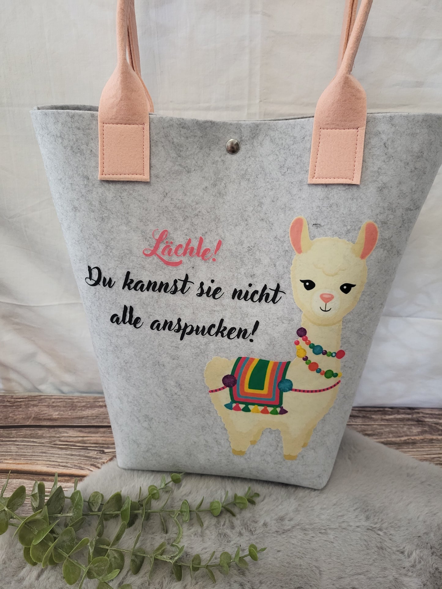 Stylischer Filz Shopper – robuste Filztasche mit Henkel | optional personalisiert | nachhaltige Einkaufstasche Damen