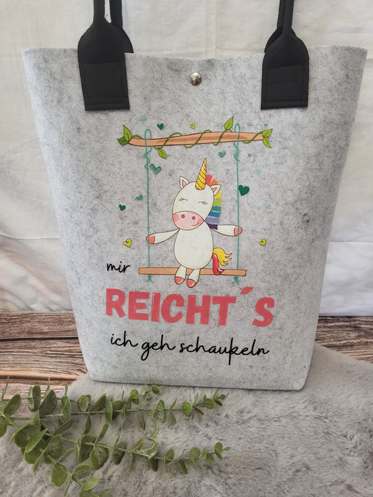 Stylischer Filz Shopper – robuste Filztasche mit Henkel | optional personalisiert | nachhaltige Einkaufstasche Damen