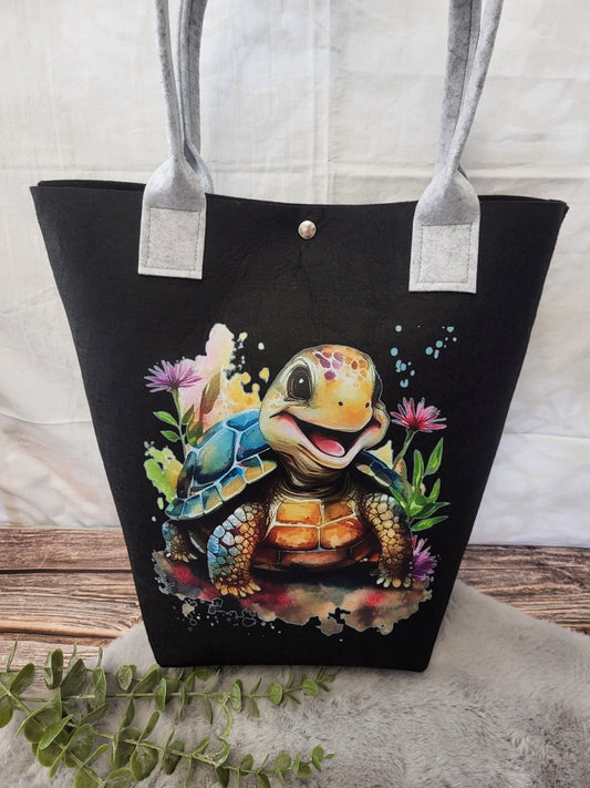 Stylischer Filz Shopper – robuste Filztasche mit Henkel | optional personalisiert | nachhaltige Einkaufstasche Damen