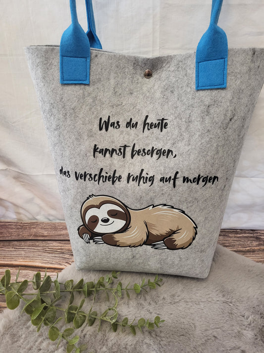 Stylischer Filz Shopper – robuste Filztasche mit Henkel | optional personalisiert | nachhaltige Einkaufstasche Damen