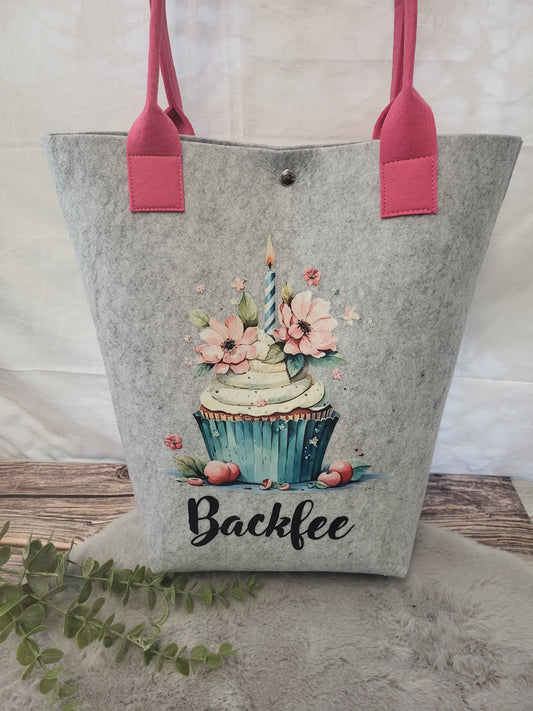 Stylischer Filz Shopper – robuste Filztasche mit Henkel | optional personalisiert | nachhaltige Einkaufstasche Damen