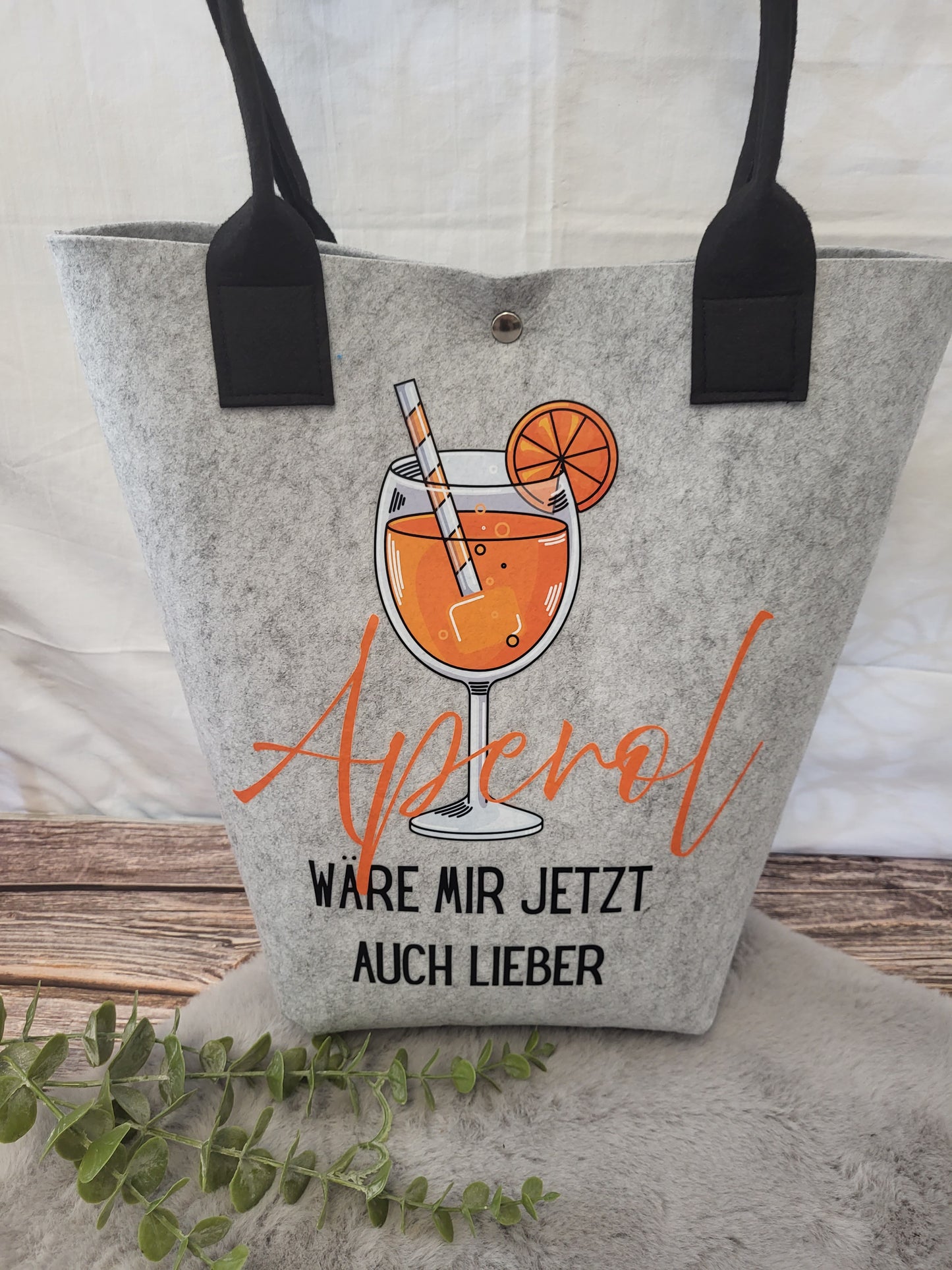 Stylischer Filz Shopper – robuste Filztasche mit Henkel | optional personalisiert | nachhaltige Einkaufstasche Damen