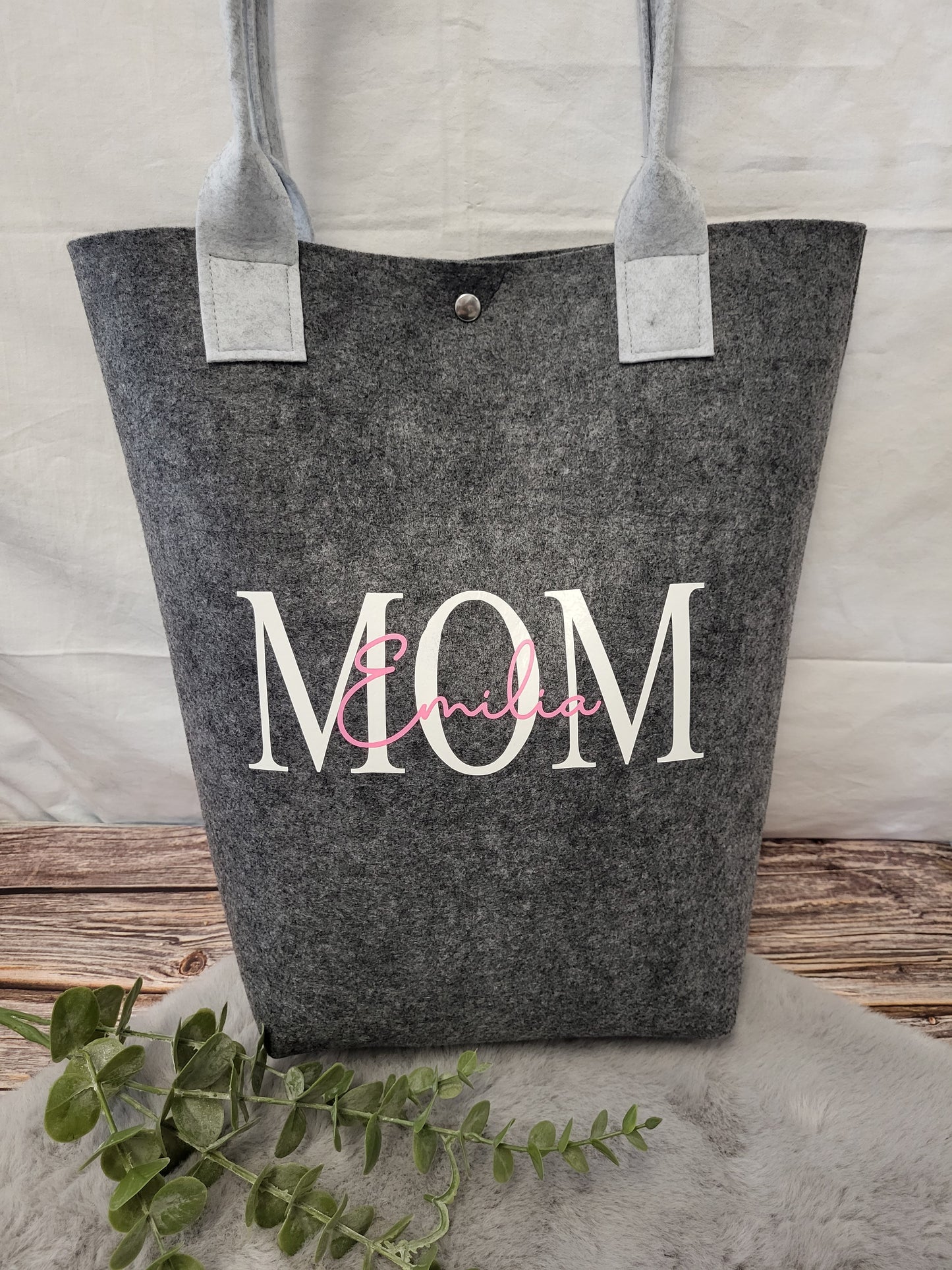 Stylischer Filz Shopper – robuste Filztasche mit Henkel | optional personalisiert | nachhaltige Einkaufstasche Damen