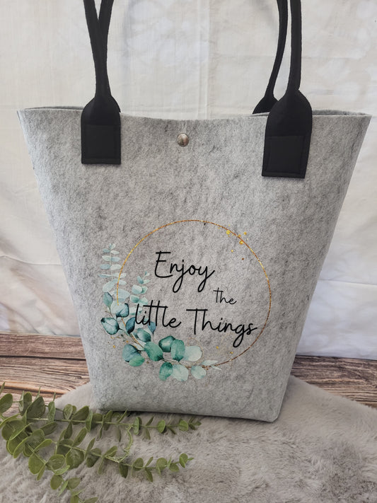 Stylischer Filz Shopper – robuste Filztasche mit Henkel | optional personalisiert | nachhaltige Einkaufstasche Damen