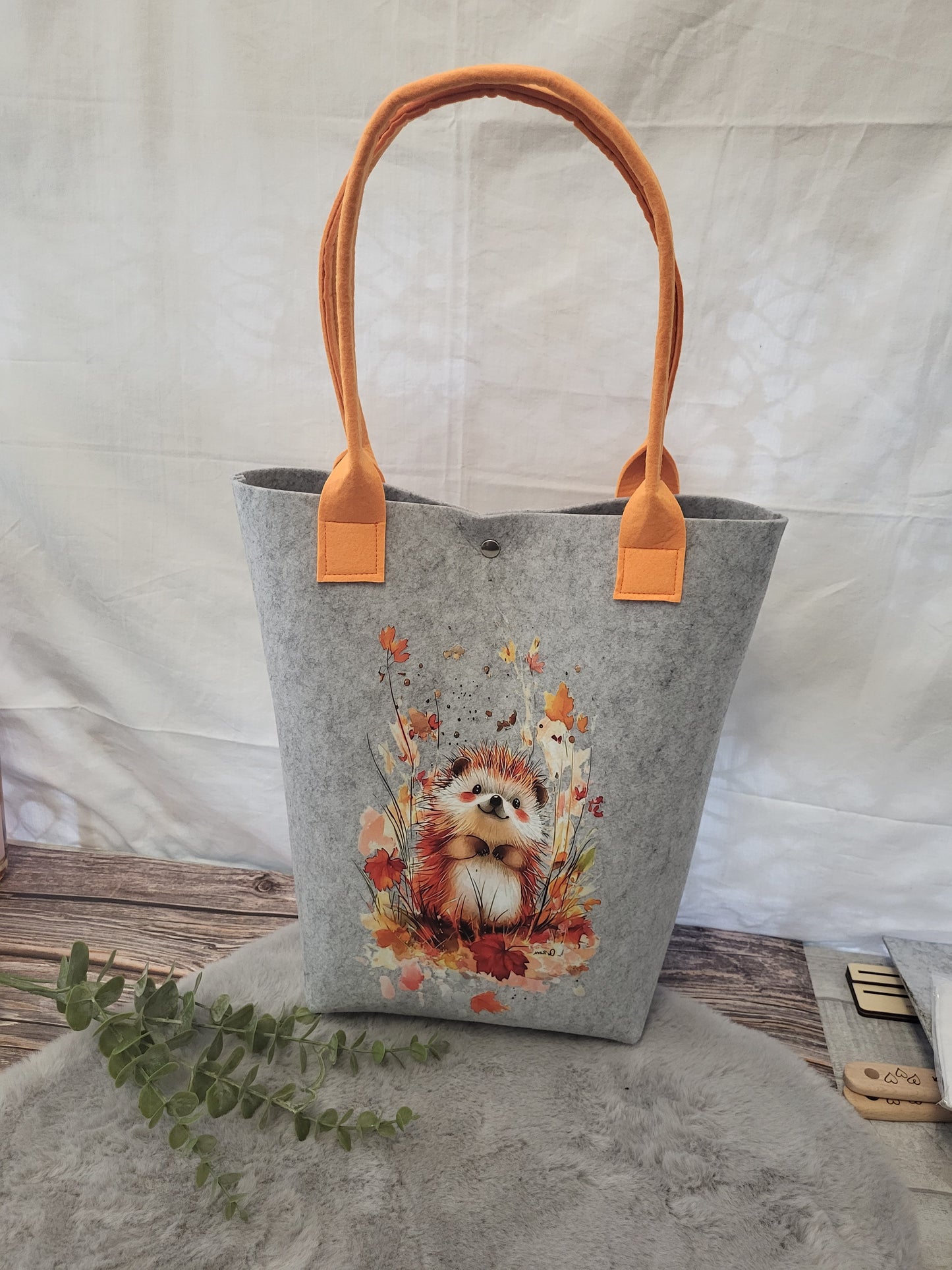 Stylischer Filz Shopper – robuste Filztasche mit Henkel | optional personalisiert | nachhaltige Einkaufstasche Damen